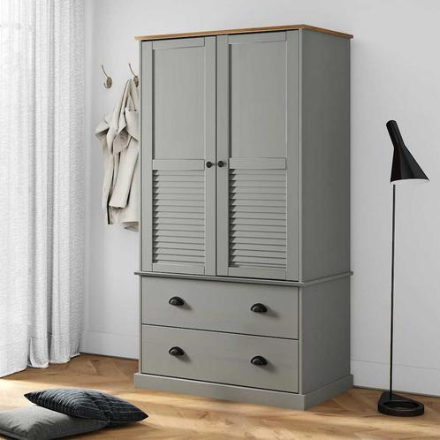 vidaXL Kledingkast VIGO 90x55x170 cm massief grenenhout, Huis en Inrichting, Kasten | Kleerkasten, Nieuw, Verzenden