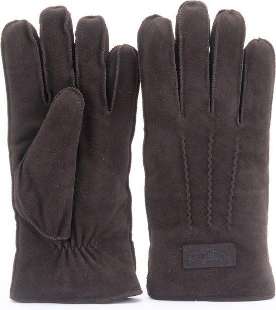 Warmbat Heren Handschoenen Goat Suede - Choco - Maat L, Kleding | Dames, Mutsen, Sjaals en Handschoenen, Nieuw, Verzenden