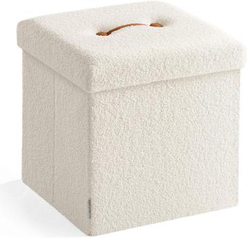 Poef - hocker - ottoman - 38 x 38 x 38 cm, opbergkruk -, Verzenden