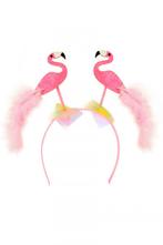 Haarband Flamingos Diadeem Licht Roze Veertjes Tiki Hawaii, Ophalen of Verzenden, Nieuw
