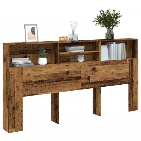 vidaXL Hoofdbordkast 200x19x103,5 cm bewerkt hout oud, Huis en Inrichting, Slaapkamer | Bedden, Nieuw, Verzenden