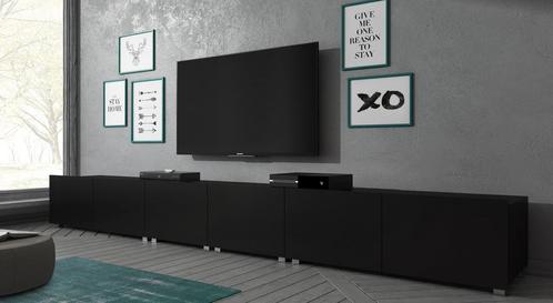 TV-Meubel Mat Zwart - Hangend of staand - 300x32x43 cm, Huis en Inrichting, Kasten |Televisiemeubels, 25 tot 50 cm, Nieuw, Overige materialen