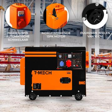 T-Mech Stille Diesel generator - Driefasig 400V - Gesloten disponible aux enchères