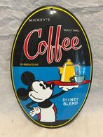 Disney - Coffee Mickey Mouse Emaille Bord, Verzamelen, Disney, Nieuw