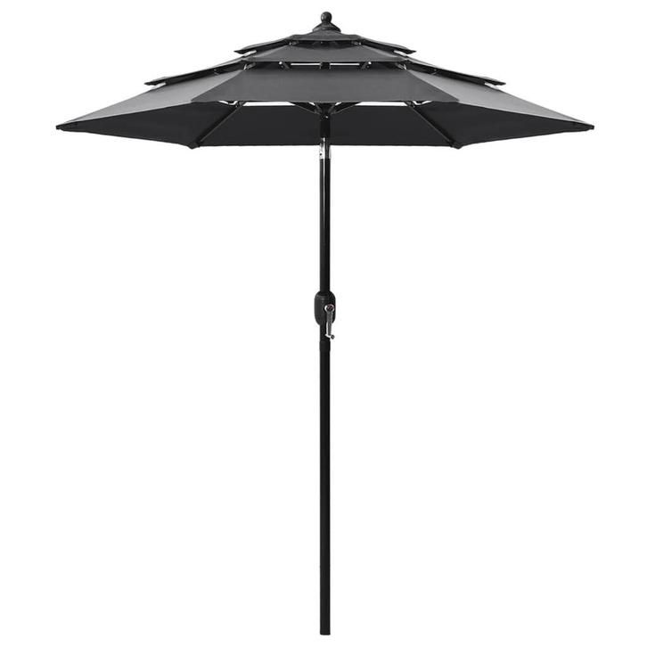 Parasol Aluminium Paal 2m Antraciet | Tweede Kansje!, Tuin en Terras, Parasols, 2 tot 3 meter, Kantelbaar, Nieuw, Stokparasol