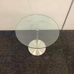 Glazen bijzet tafel, (hxb) 40x45 cm, Metaform Bon