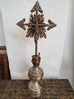 Antique Crucifix - Cuivre, Étain - 1850-1900 - Christus et, Antiquités & Art