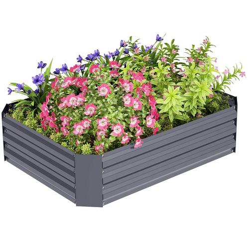 Moestuinbak - StalenCuisine - Stapelbaar – 120x90cm - Zwart, Tuin en Terras, Bloembakken en Plantenbakken, Nieuw, Ophalen of Verzenden