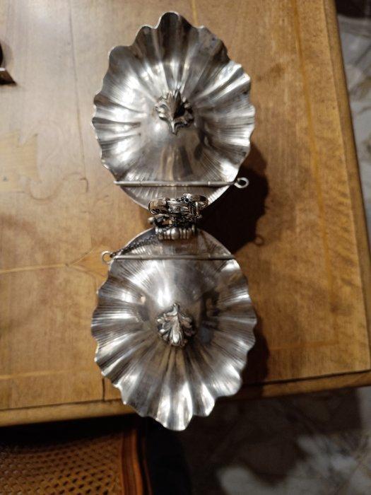 Plengoffervat - .800 zilver - 1940-1950 - Biscottiera, Antiquités & Art, Antiquités | Argent & Or