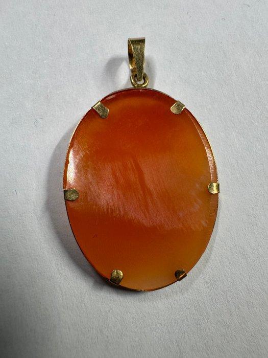 Zonder Minimumprijs - Hanger - 14 karaat Geel goud - Camee, Handtassen en Accessoires, Antieke sieraden