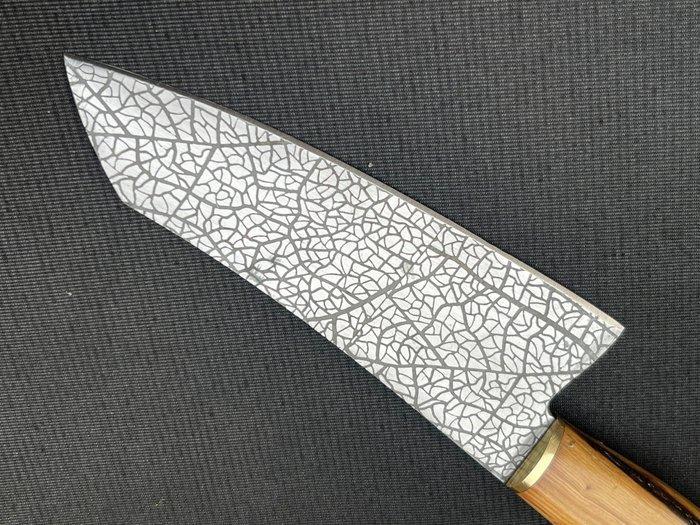 Keukenmes - R191 - Olive - Italië - chefs Gyuto mes, Antiek en Kunst, Antiek | Keukengerei