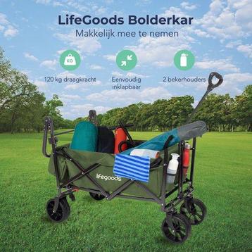 2dekans | LifeGoods Bolderkar - Opvouwbaar - Tot 120KG - 90L beschikbaar voor biedingen