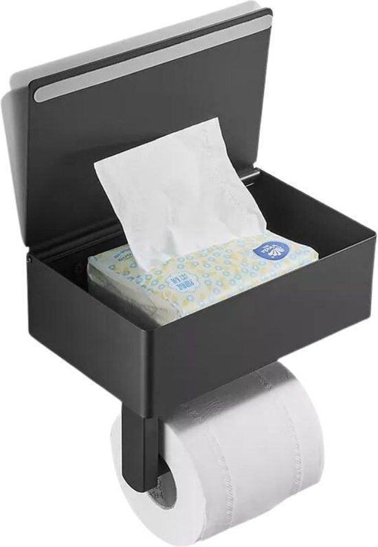 2dekans | WC Rolhouder - Toiletrolhouder - Zwart - RVS -, Huis en Inrichting, Badkamer | Badtextiel en Accessoires, Ophalen of Verzenden