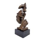 STB-ART - sculptuur, A whispering man - 45 cm - Brons,, Antiek en Kunst