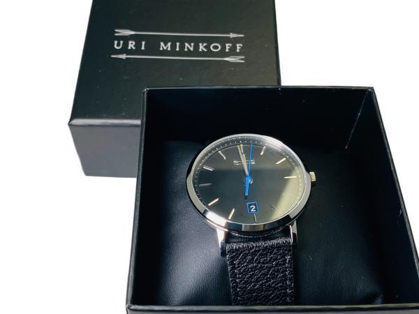 Veiling - Uri Minkoff | Silver & Black | Blue Accent, Handtassen en Accessoires, Horloges | Heren