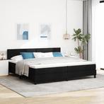 vidaXL Box Spring Bed met Matras & LED Zwart 200x200 cm Stof, Verzenden, Nieuw