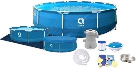 Opzetzwembad Avenli 366cm - 76cm Diep - Retour Deal -40%, Tuin en Terras, Zwembaden, 200 tot 400 cm, Rond, Nieuw, Opzetzwembad