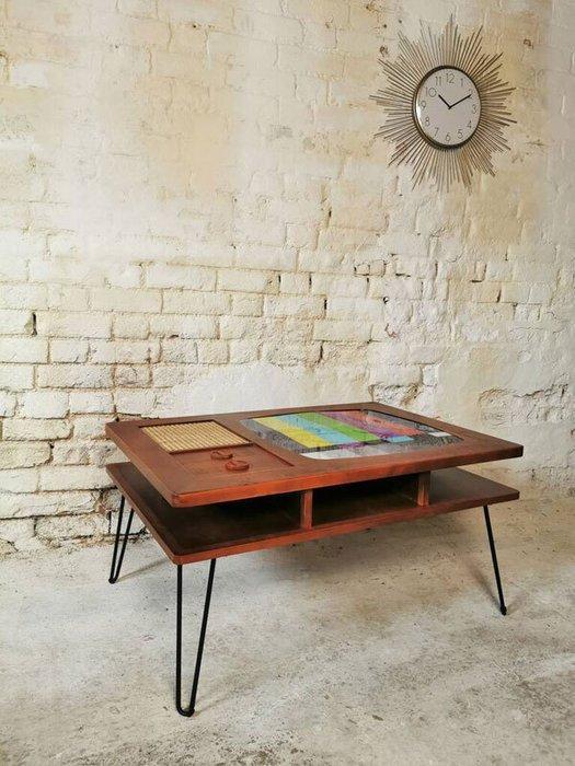 Salontafel - Hout, Staal - TV, Antiquités & Art, Art | Objets design