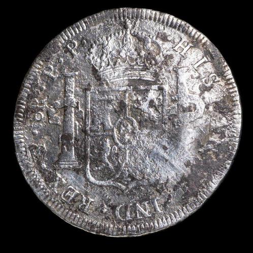 Spanje. Carlos IV. 8 Reales Potosi 1797 (PP) Resello Chino, Postzegels en Munten, Munten | Europa | Niet-Euromunten