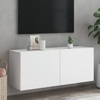 vidaXL Meuble TV mural blanc 100x30x41 cm, Maison & Meubles, Armoires | Mobilier de télévision, Neuf, Verzenden
