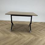 verrijdbare klaptafel 120x80 cm,  midden-eiken -  zwart, Gebruikt