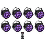 Ibiza Light 8x 36W RGB LED PAR Spots 3-in-1 Wash Effect DMX, Nieuw