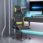 vidaXL Gamestoel stof zwart en lichtgroen