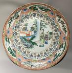Bord - Scène met karakters - Porselein - Canton - China -, Antiek en Kunst, Antiek | Overige Antiek