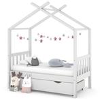 vidaXL Kinderbedframe met lade massief grenenhout 70x140 cm, Verzenden, Nieuw