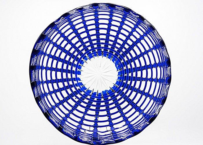 Loetz Art Nouveau Cobalt Glass Bowl designed by Edward, Antiek en Kunst, Kunst | Designobjecten