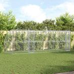 vidaXL Hondenhok met opslag 3 pcs Zilver 6 x 2 x 2 m Staal, Verzenden