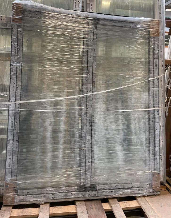 PVC raam zonder middenstijl B180xH215 antraciet RAL7016, Bricolage & Construction, Vitres, Châssis & Fenêtres, Enlèvement ou Envoi