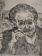 Vincent Van Gogh (1853-1890) (daprès) - Portrait du docteur, Antiek en Kunst
