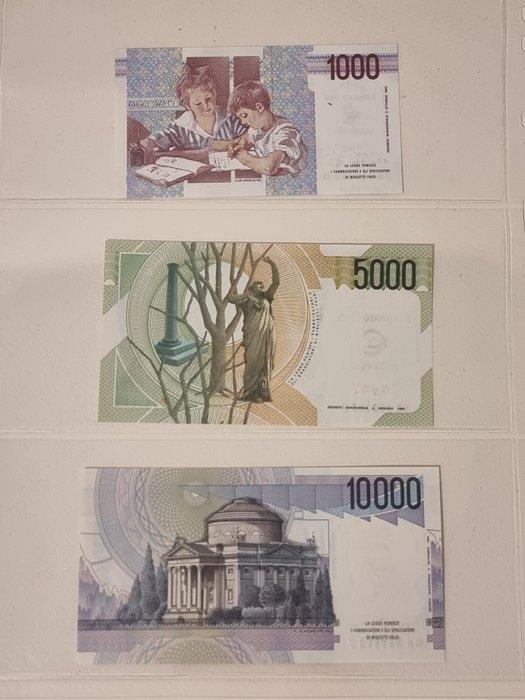 Italie. - 1.000 + 5.000 + 10.000 Lira sovrastampate 1, Postzegels en Munten, Bankbiljetten | Europa | Niet-Eurobiljetten