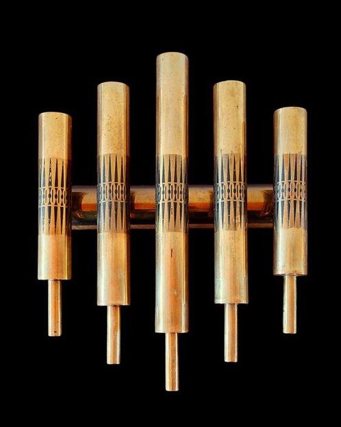 Wandlamp - goudkleurig lood, Antiek en Kunst, Antiek | Verlichting
