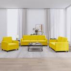 vidaXL 3-delige Loungeset fluweel geel, Huis en Inrichting, Zetels | Zetels, Nieuw, Verzenden