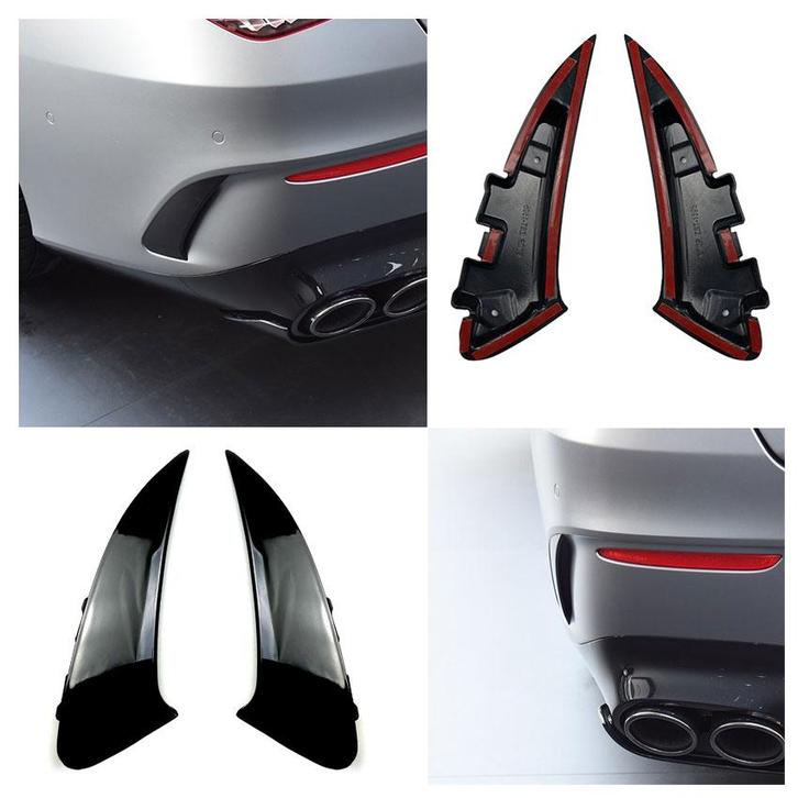 AERO FLAPS ZWART GESCHIKT VOOR MERCEDES C118 CLA-KLASSE COUP, Auto diversen, Auto-accessoires, Verzenden