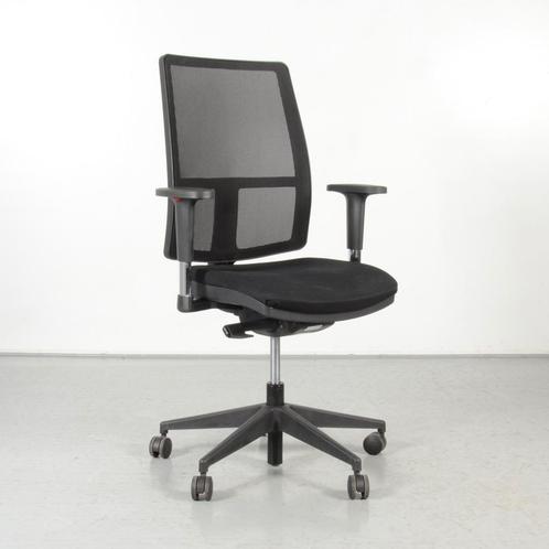 CS Airtop bureaustoel, zwart mesh, 1D armleggers, Maison & Meubles, Chaises de bureau, Enlèvement ou Envoi