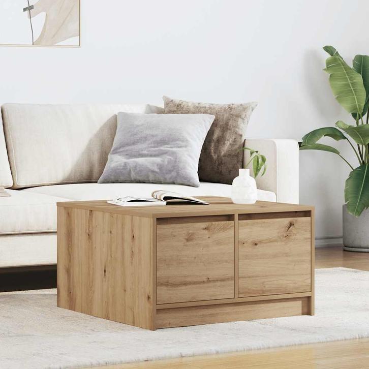 vidaXL Salontafel met lades ambachtelijk eikenkleurig, Huis en Inrichting, Tafels | Salontafels, Nieuw, Verzenden