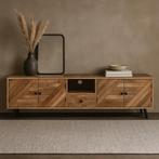 Tv-meubel Mangohout Fiona 200 cm, Verzenden, Nieuw, Overige houtsoorten, Industriële meubels