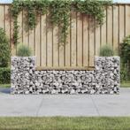 vidaXL Banc de jardin design gabion 183x41x60,5cm bois, Jardin & Terrasse, Verzenden, Neuf