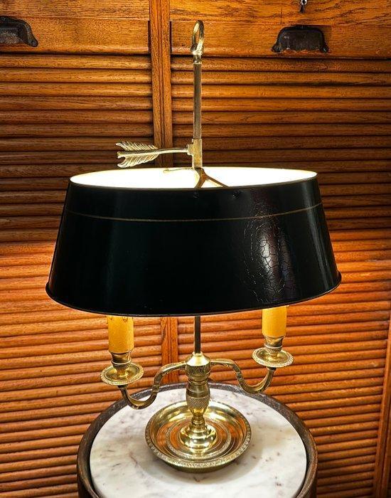 Lampe - Bronze/Laiton & Tôle peinte - Lampe Bouillotte de, Antiquités & Art, Curiosités & Brocante