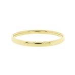 Gouden gladde slavenarmband; Maat M, Ophalen of Verzenden