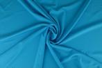 10 meter lycra stof - Aqua blauw - 155cm breed, Verzenden