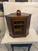 Vitrinekast - antiek houten (hoek) vitrinekast - Eik