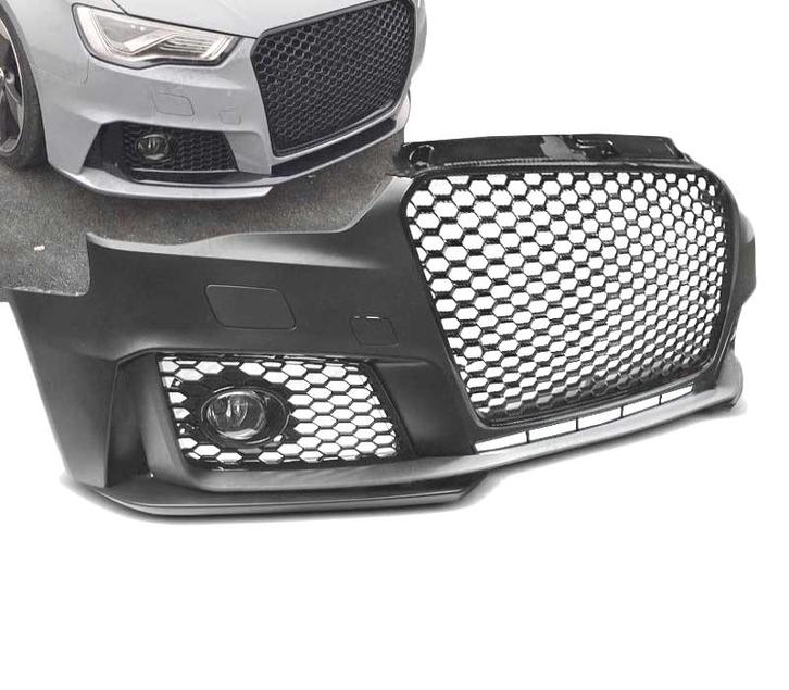PARE CHOCS FRONTAL AUDI A3 8V 12-16 LOOK RS3 GLOSS BLACK, Autos : Pièces & Accessoires, Carrosserie & Tôlerie, Envoi
