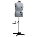 vidaXL Paspop verstelbaar vrouw maat 44-50 L grijs, Verzenden, Nieuw