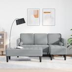vidaXL 2-delige sofa set met kussens in lichtgrijze stof, Verzenden, Nieuw