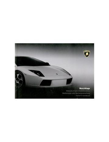 2002 LAMBORGHINI MURCIELAGO INSTRUCTIEBOEKJE IT - DE - GB, Ophalen of Verzenden