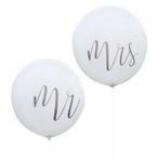 Ballonnen Mr & Mrs 92cm 2st, Nieuw, Verzenden